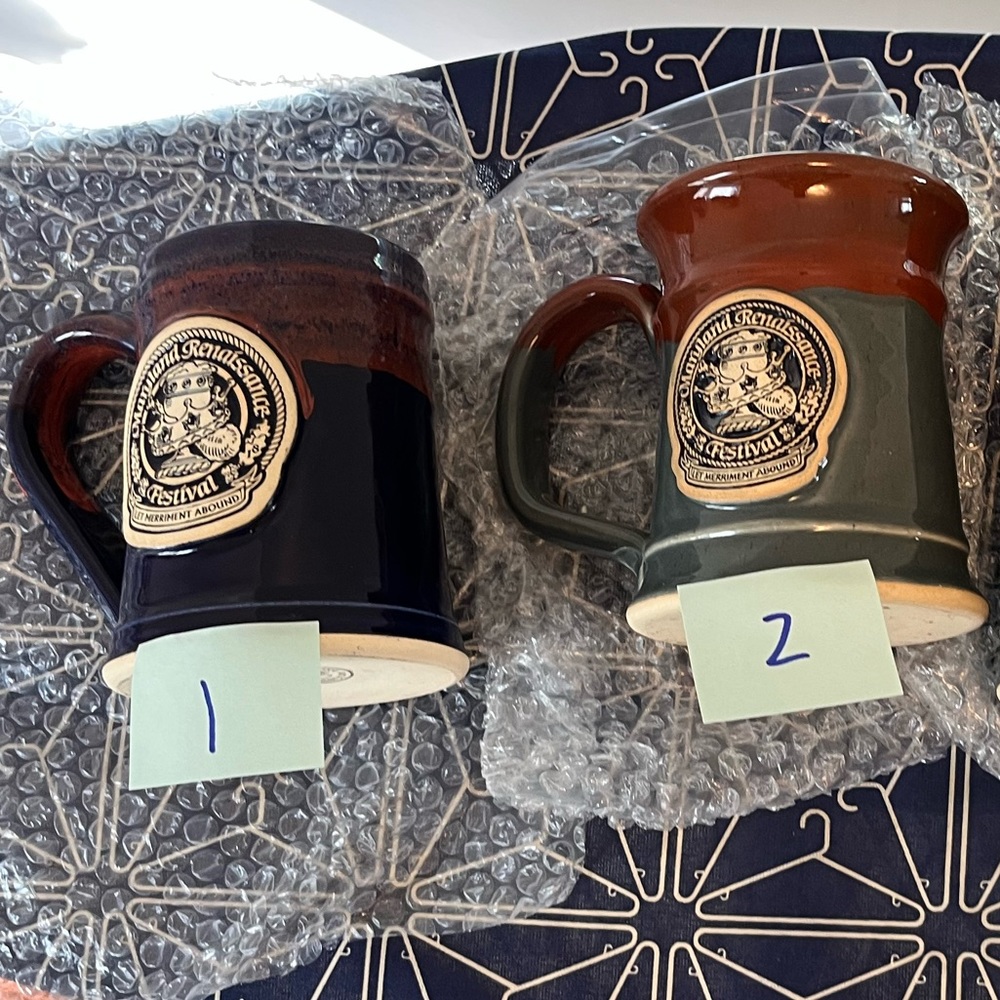 Renaissance Festival “stein” Handle Mugs (multiple available)
